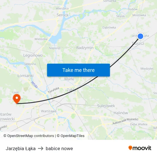 Jarzębia Łąka to babice nowe map