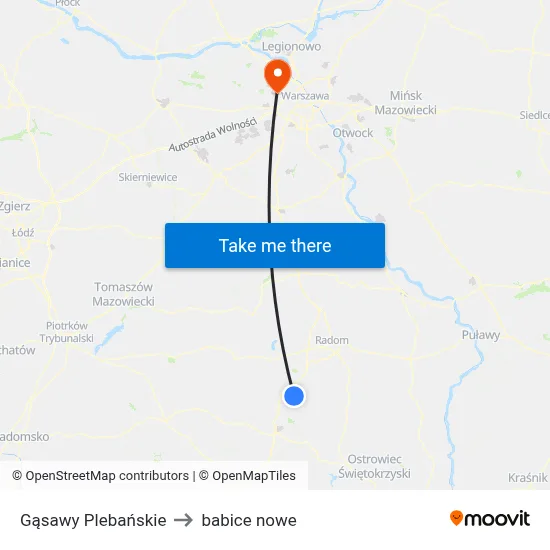 Gąsawy Plebańskie to babice nowe map