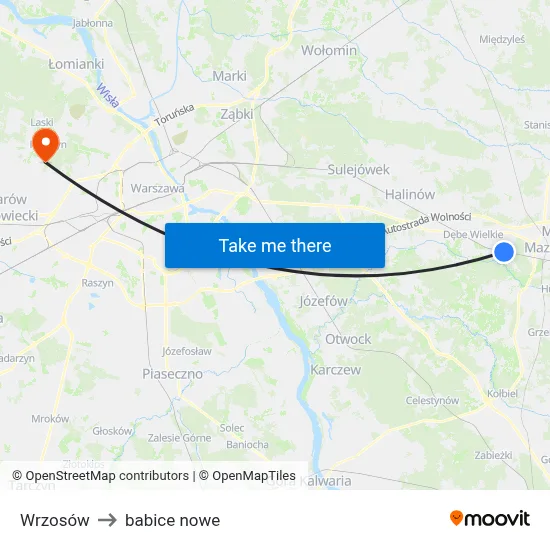 Wrzosów to babice nowe map