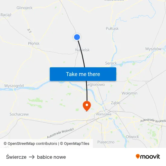 Świercze to babice nowe map