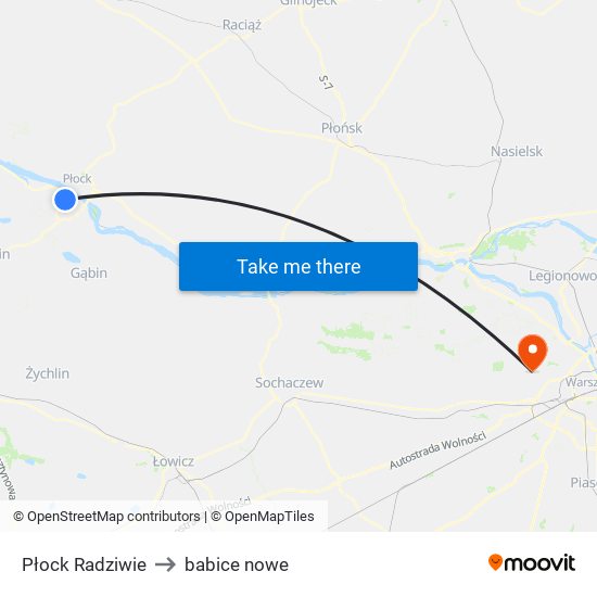 Płock Radziwie to babice nowe map