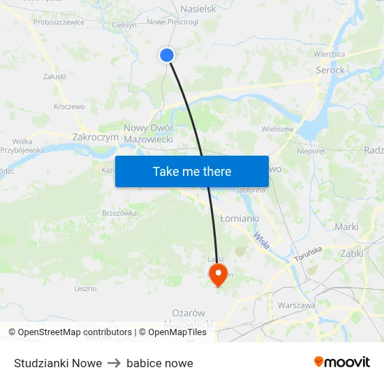 Studzianki Nowe to babice nowe map