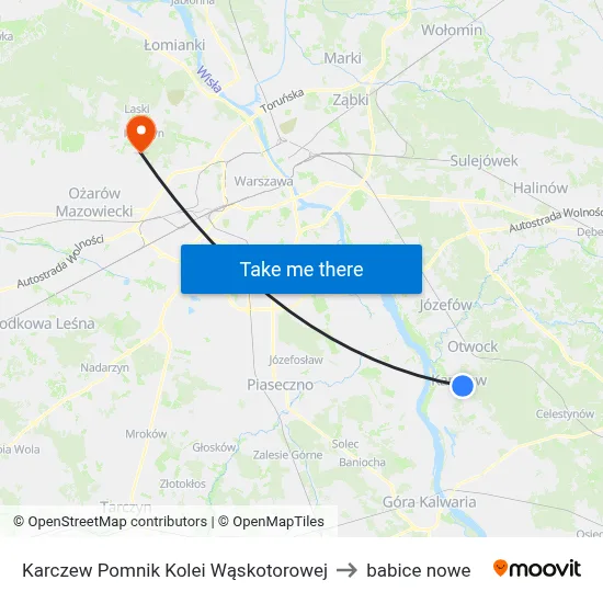 Karczew Pomnik Kolei Wąskotorowej to babice nowe map