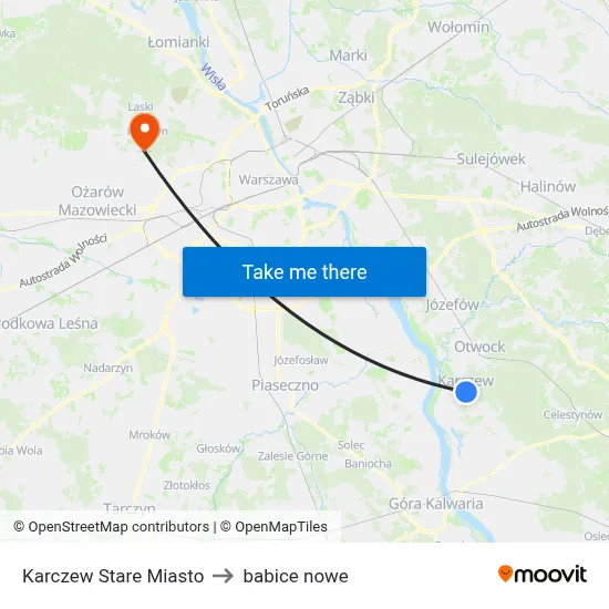 Karczew Stare Miasto to babice nowe map