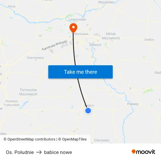 Os. Południe to babice nowe map