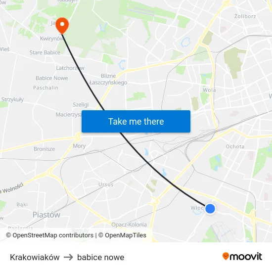 Krakowiaków to babice nowe map