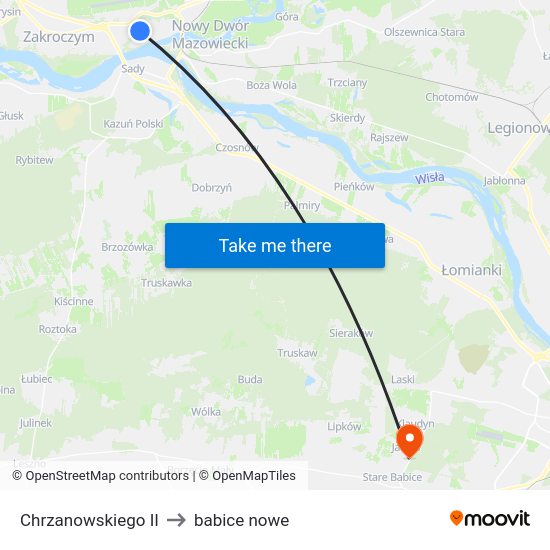 Chrzanowskiego II to babice nowe map