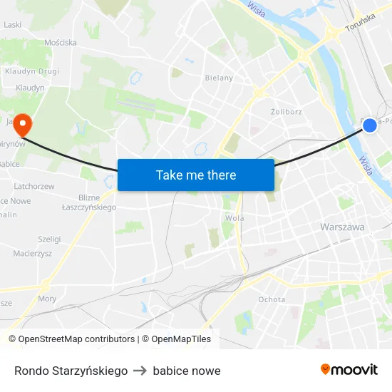 Rondo Starzyńskiego to babice nowe map