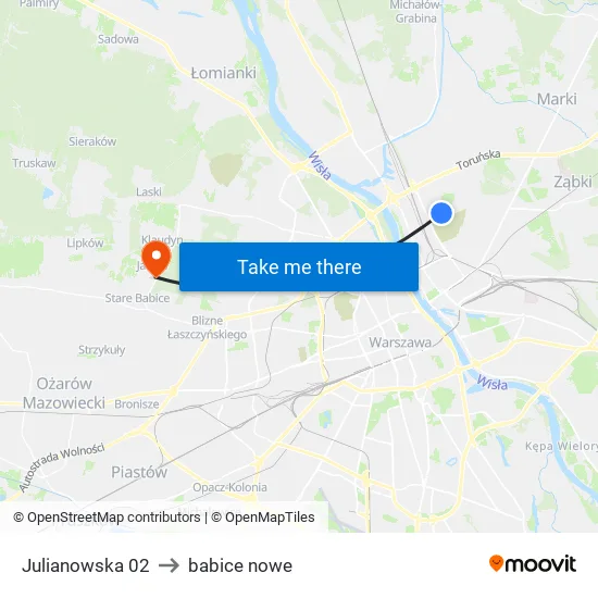 Julianowska to babice nowe map
