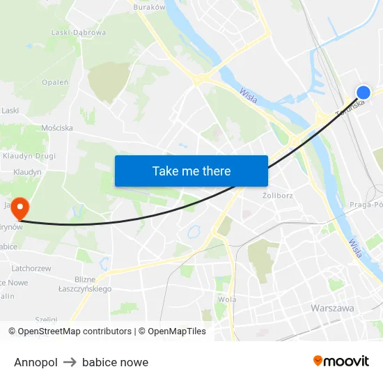Annopol to babice nowe map