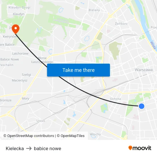 Kielecka to babice nowe map