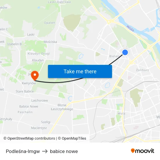 Podleśna - IMGW to babice nowe map