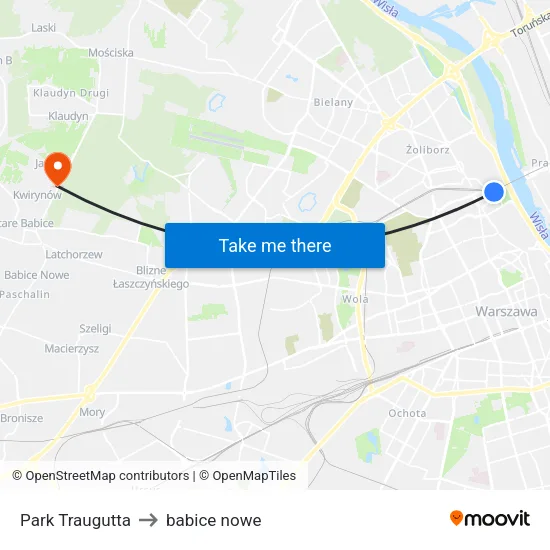 Park Traugutta to babice nowe map