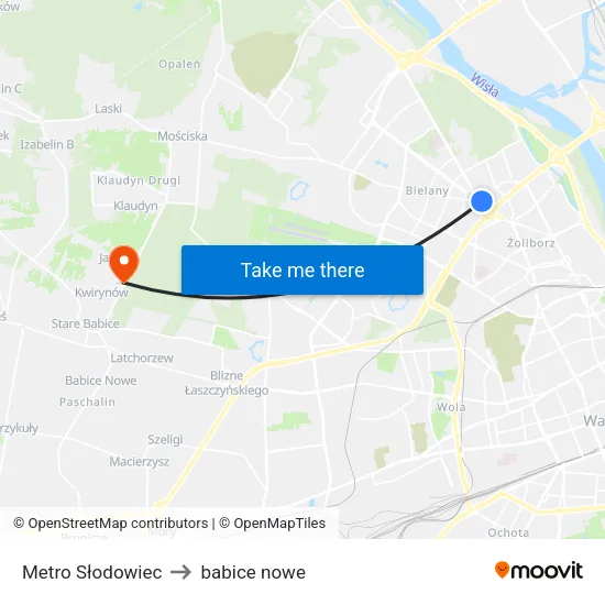 Metro Słodowiec to babice nowe map