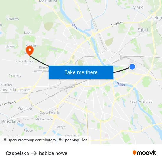 Czapelska to babice nowe map