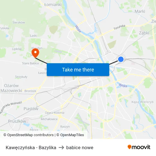 Kawęczyńska - Bazylika to babice nowe map