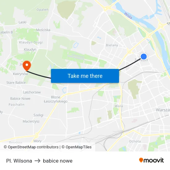 Pl. Wilsona to babice nowe map