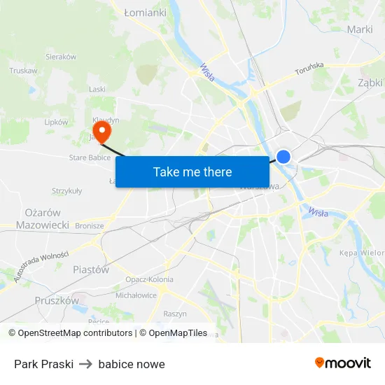 Park Praski to babice nowe map