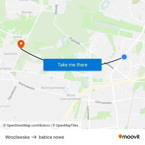 Wrocławska to babice nowe map
