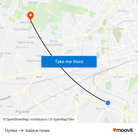 Hynka to babice nowe map
