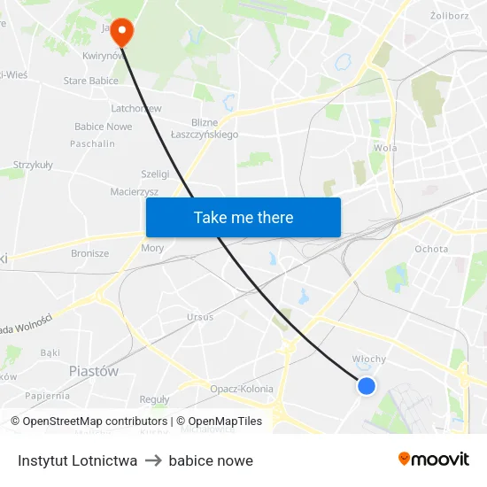 Instytut Lotnictwa to babice nowe map