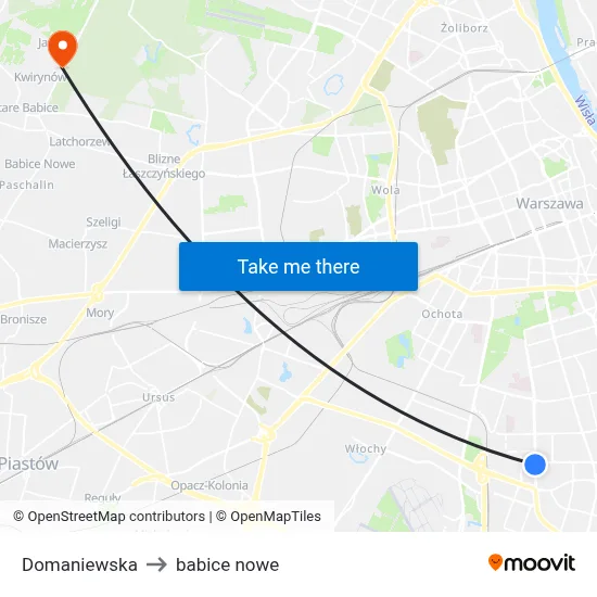 Domaniewska to babice nowe map