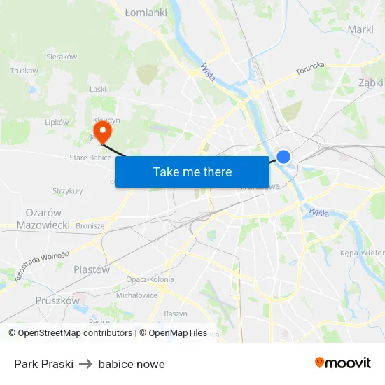 Park Praski to babice nowe map