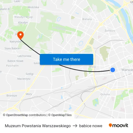 Muzeum Powstania Warszawskiego to babice nowe map
