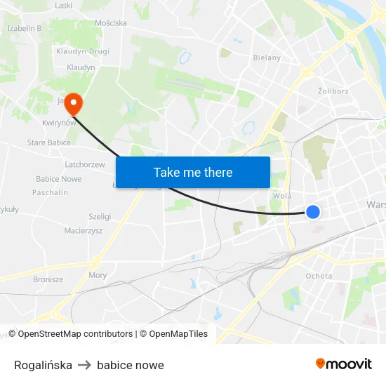 Rogalińska to babice nowe map