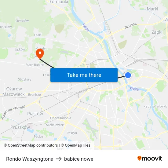 Rondo Waszyngtona to babice nowe map