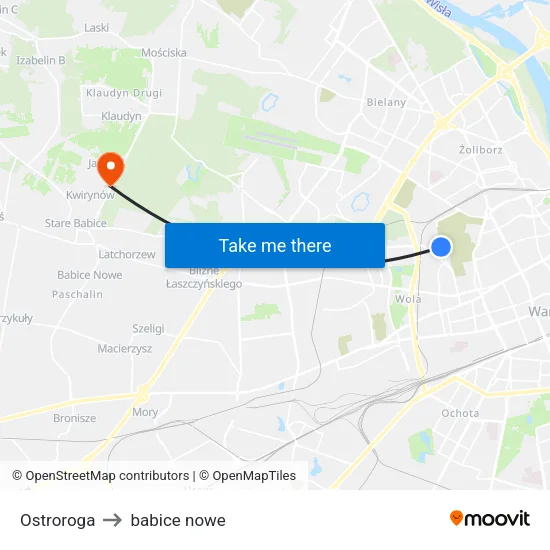 Ostroroga to babice nowe map