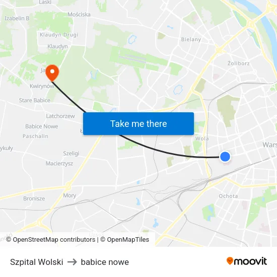 Szpital Wolski to babice nowe map