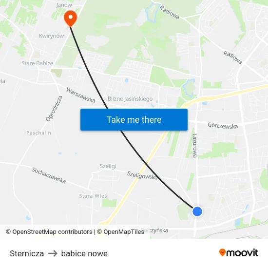 Sternicza to babice nowe map
