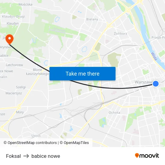 Foksal to babice nowe map