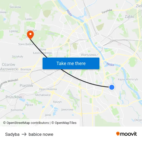 Sadyba to babice nowe map