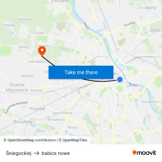 Śniegockiej to babice nowe map