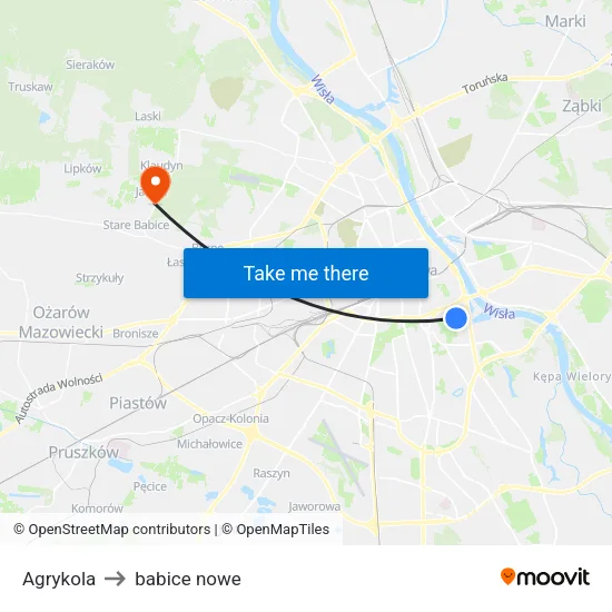 Agrykola to babice nowe map