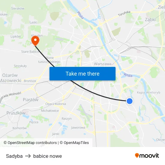 Sadyba to babice nowe map