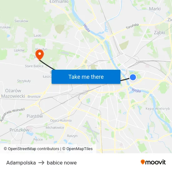 Adampolska to babice nowe map