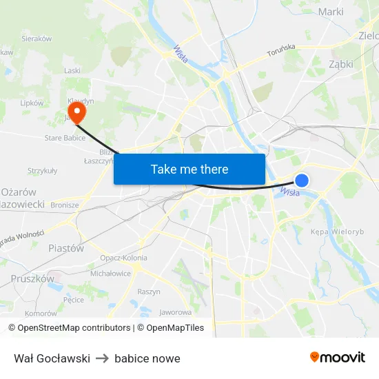 Wał Gocławski to babice nowe map