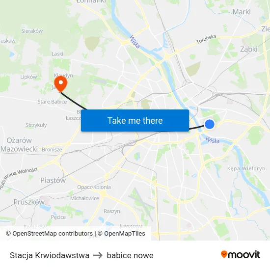 Stacja Krwiodawstwa to babice nowe map