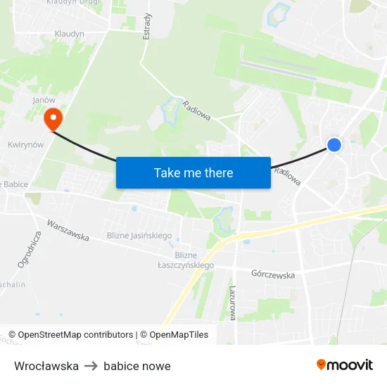 Wrocławska to babice nowe map