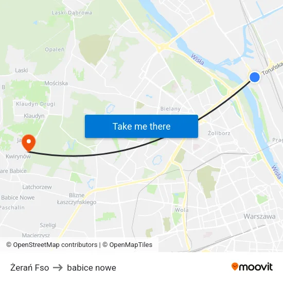 Żerań Fso to babice nowe map