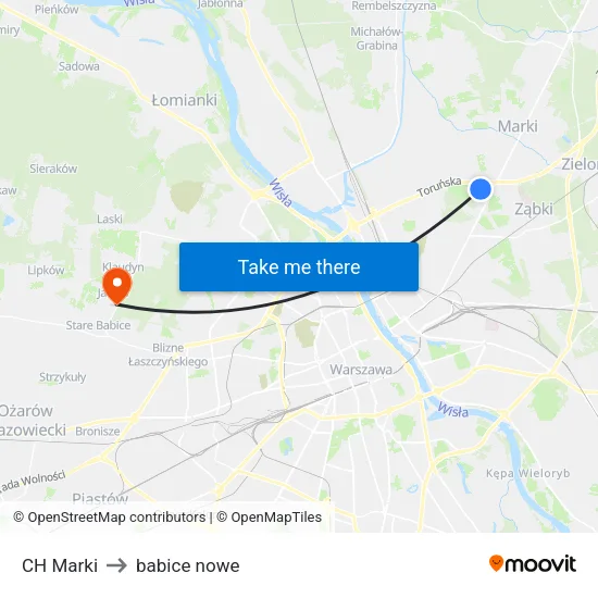 CH Marki to babice nowe map