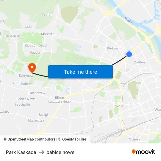 Park Kaskada to babice nowe map