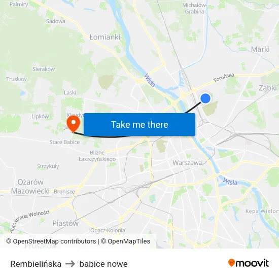 Rembielińska to babice nowe map