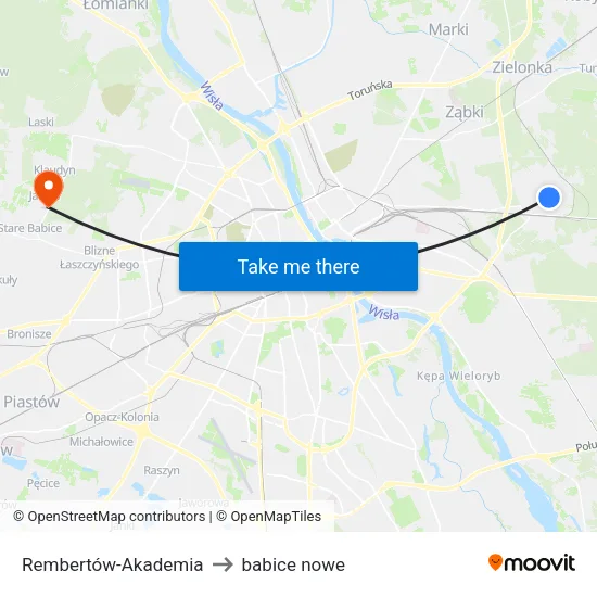 Rembertów - Akademia to babice nowe map