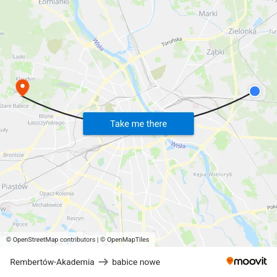 Rembertów - Akademia to babice nowe map