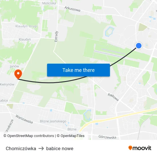 Chomiczówka to babice nowe map