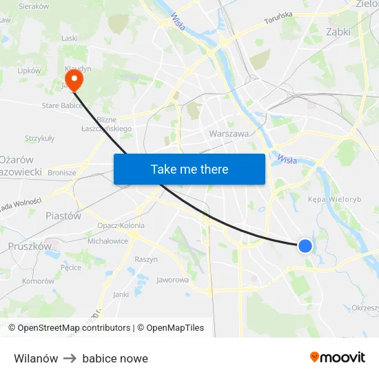 Wilanów to babice nowe map